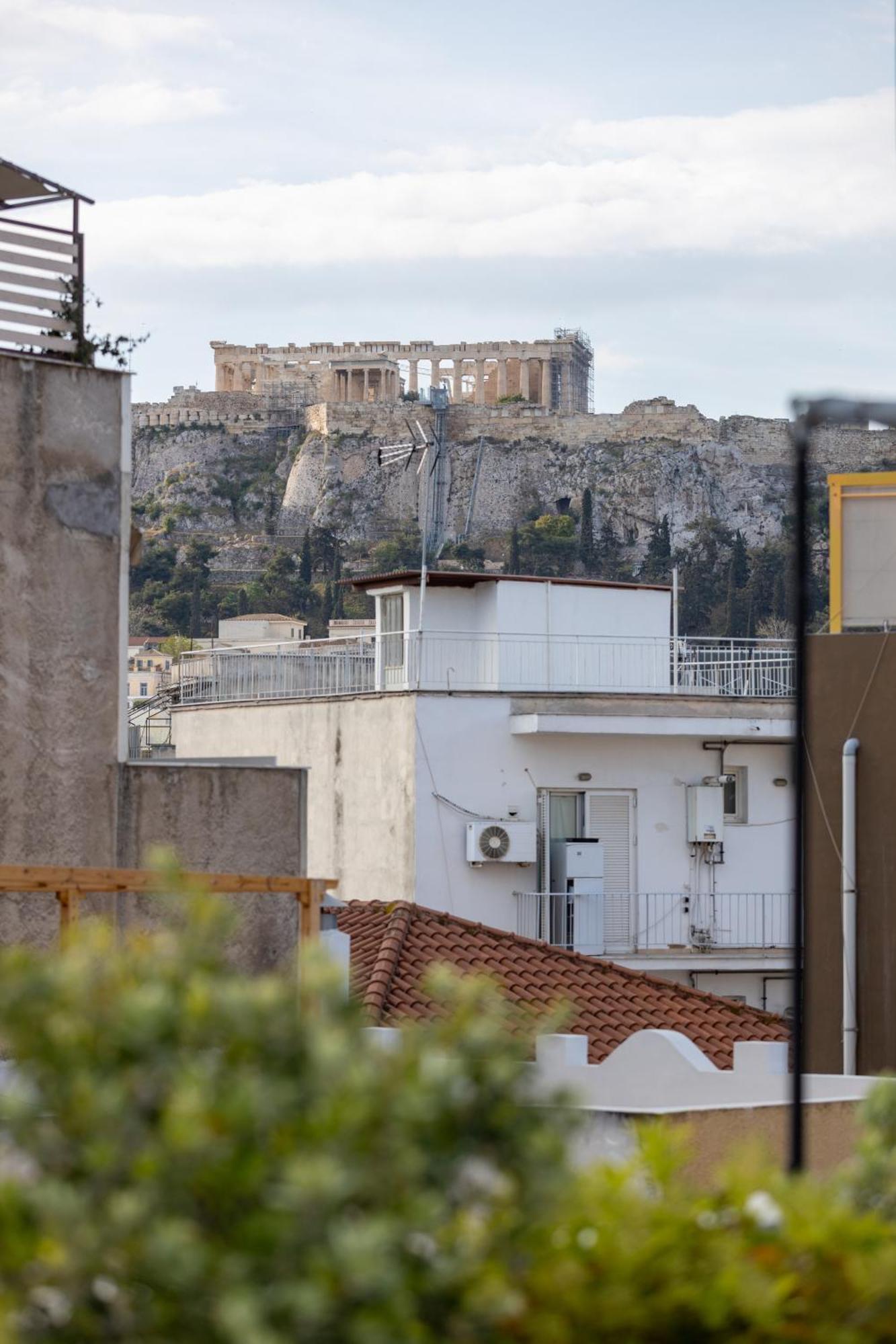 85 Sqm In The Heart Of Athens Shared Rooftop Deck Exterior foto